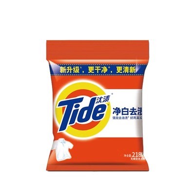 汰漬 TZ 218g 凈白去漬洗衣粉218g無磷家用去油污手洗機洗家庭裝衣物清潔